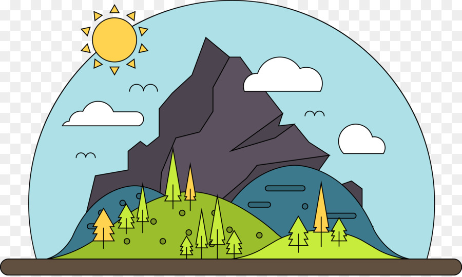 Detail Pemandangan Gunung Cartoon Nomer 30