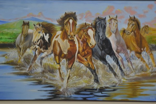 Detail Lukisan 8 Kuda Berlari Nomer 15