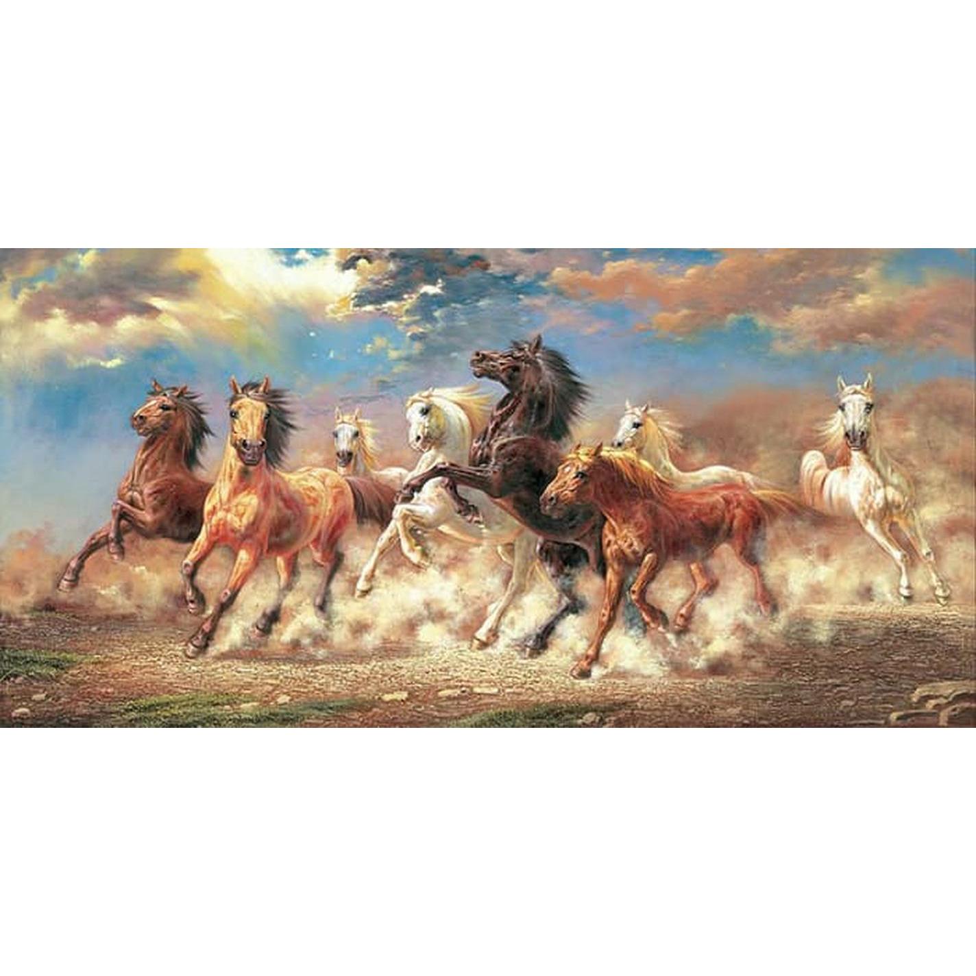 Detail Lukisan 8 Kuda Berlari Nomer 41