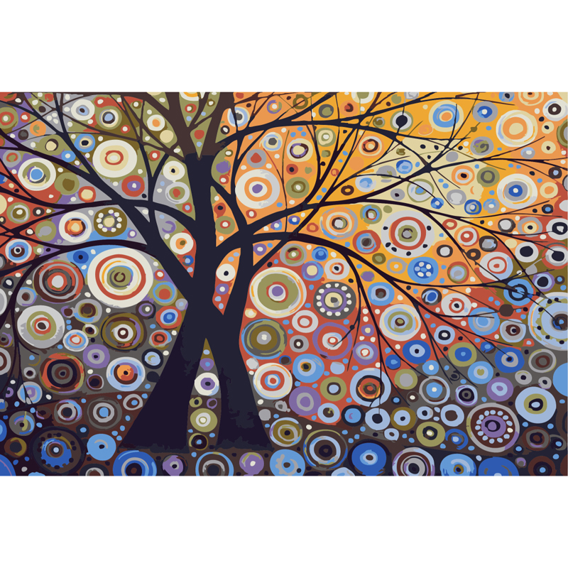 Detail Lukisan Abstrak Pohon Nomer 48