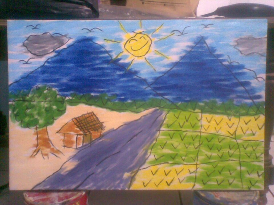 Detail Lukisan Anak Anak Pemandangan Nomer 11