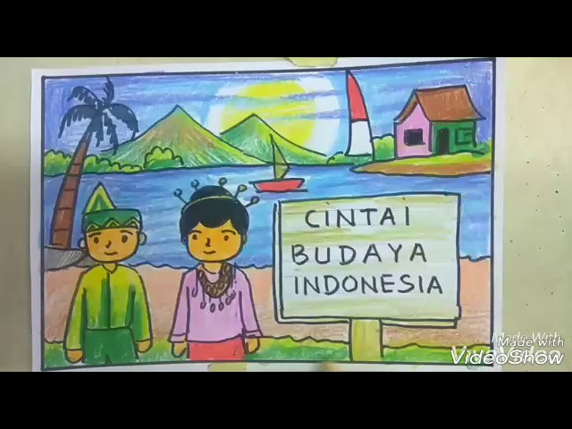 Lukisan Anak Tema Kebudayaan Indonesia - KibrisPDR