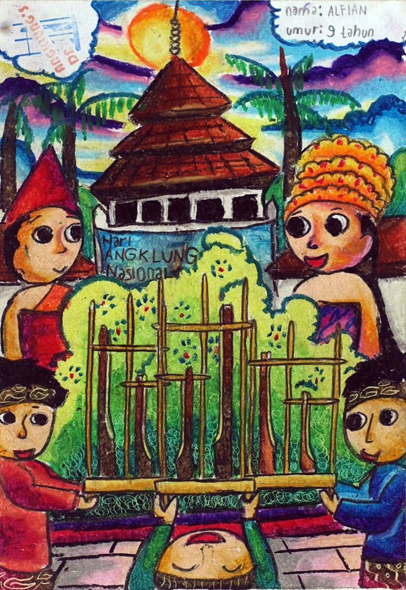 Detail Lukisan Anak Tema Kebudayaan Indonesia Nomer 32