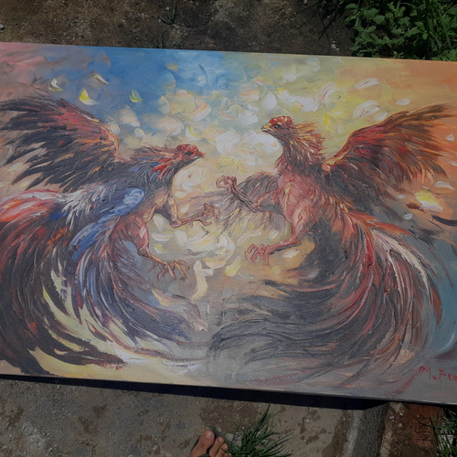 Detail Lukisan Ayam Bangkok Nomer 19