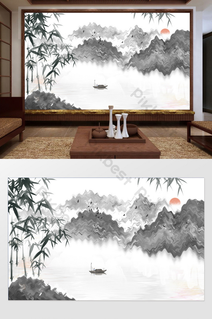 Detail Lukisan Bambu Di Dinding Nomer 55
