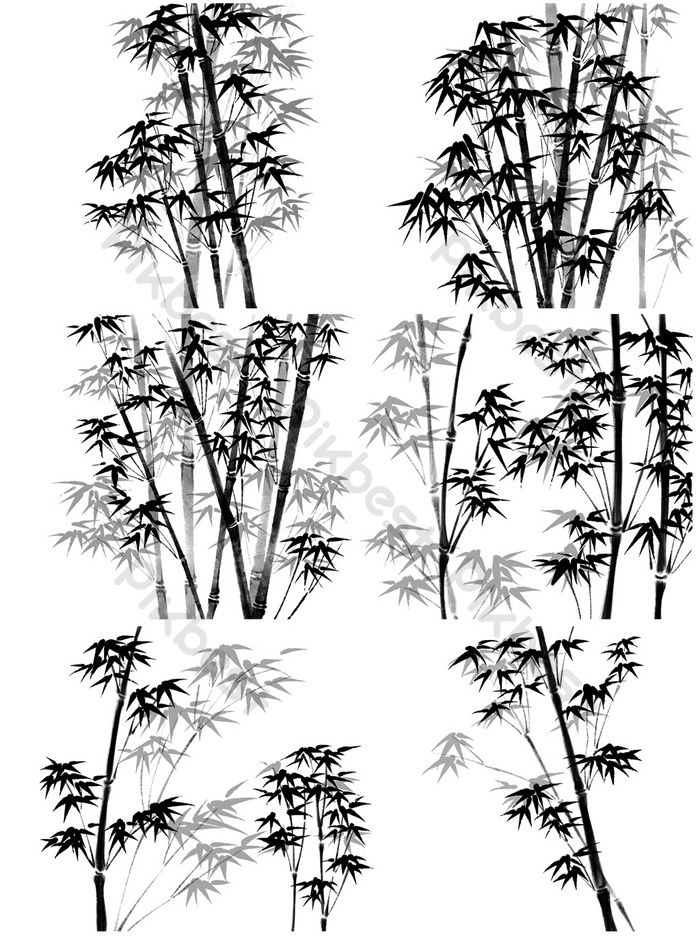 Download Lukisan Bambu Hitam Putih Nomer 10