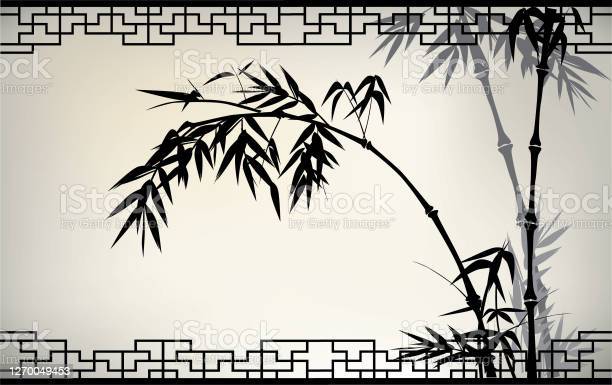 Detail Lukisan Bambu Hitam Putih Nomer 41