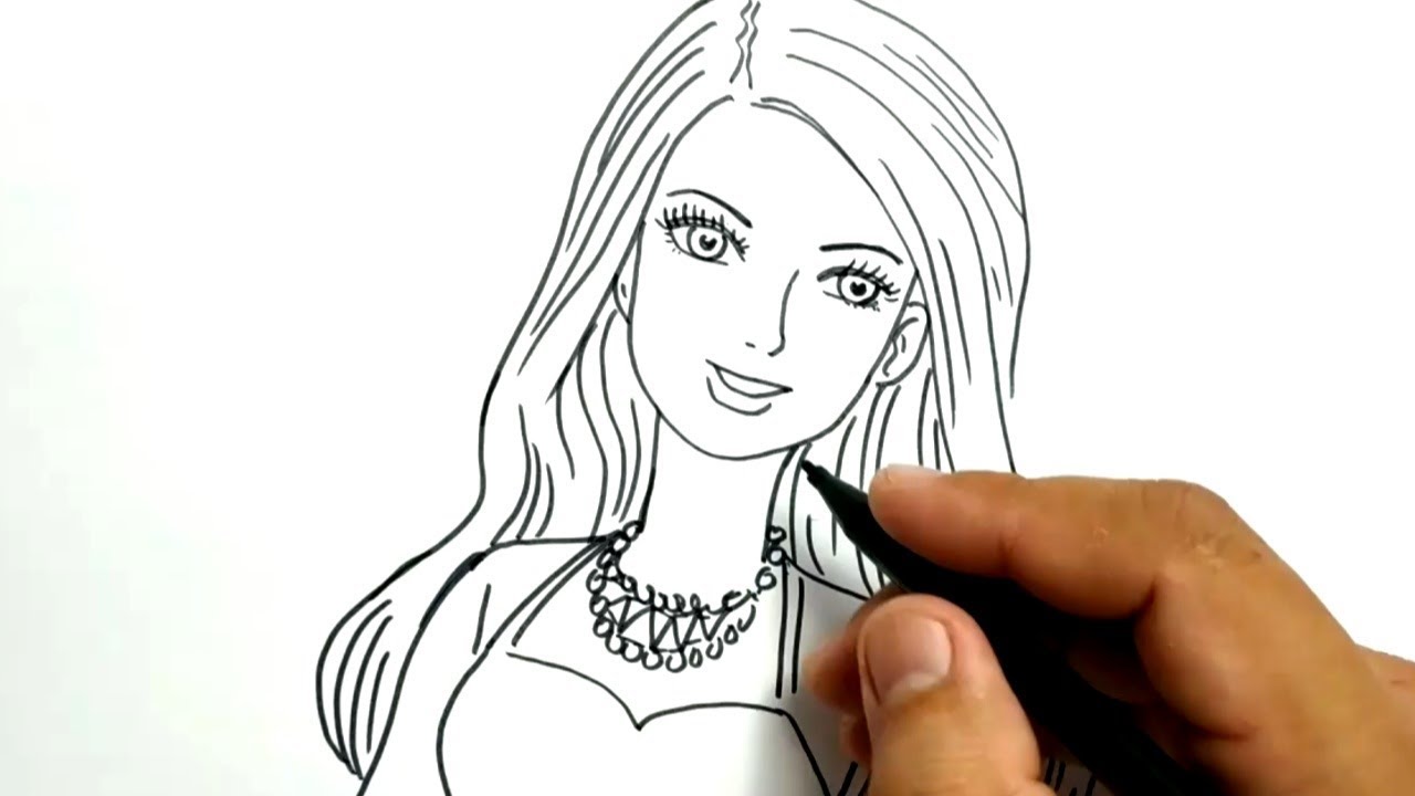 Detail Lukisan Barbie Dari Pensil Nomer 2