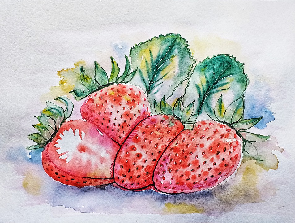 Detail Lukisan Buah Strawberry Nomer 30