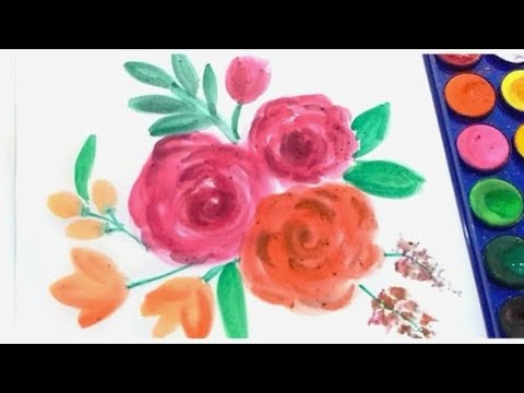 Detail Lukisan Bunga Dengan Cat Air Nomer 28