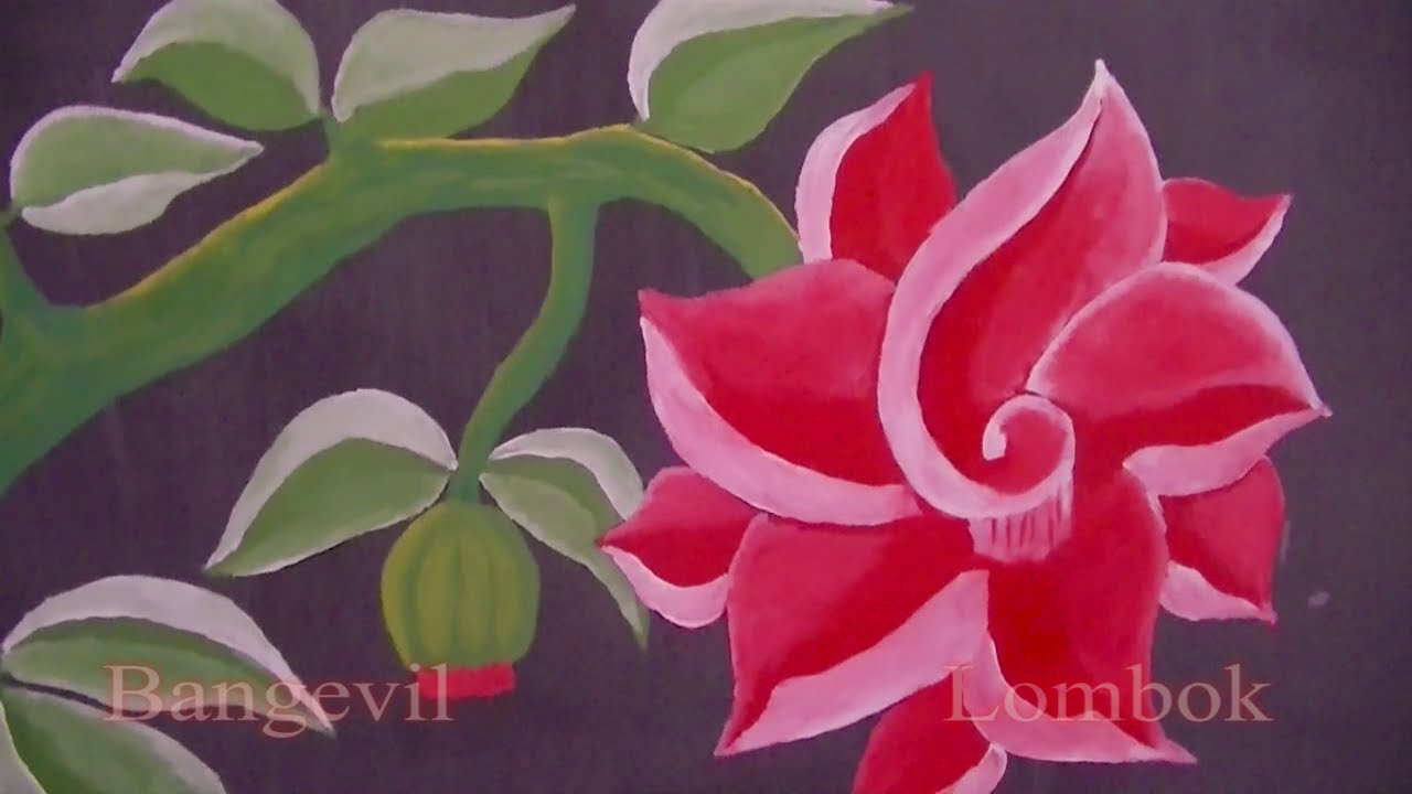 Detail Lukisan Bunga Di Tembok Nomer 12