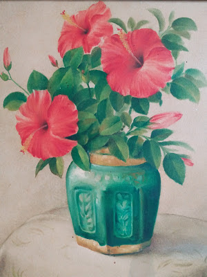 Detail Lukisan Bunga Kembang Sepatu Nomer 47