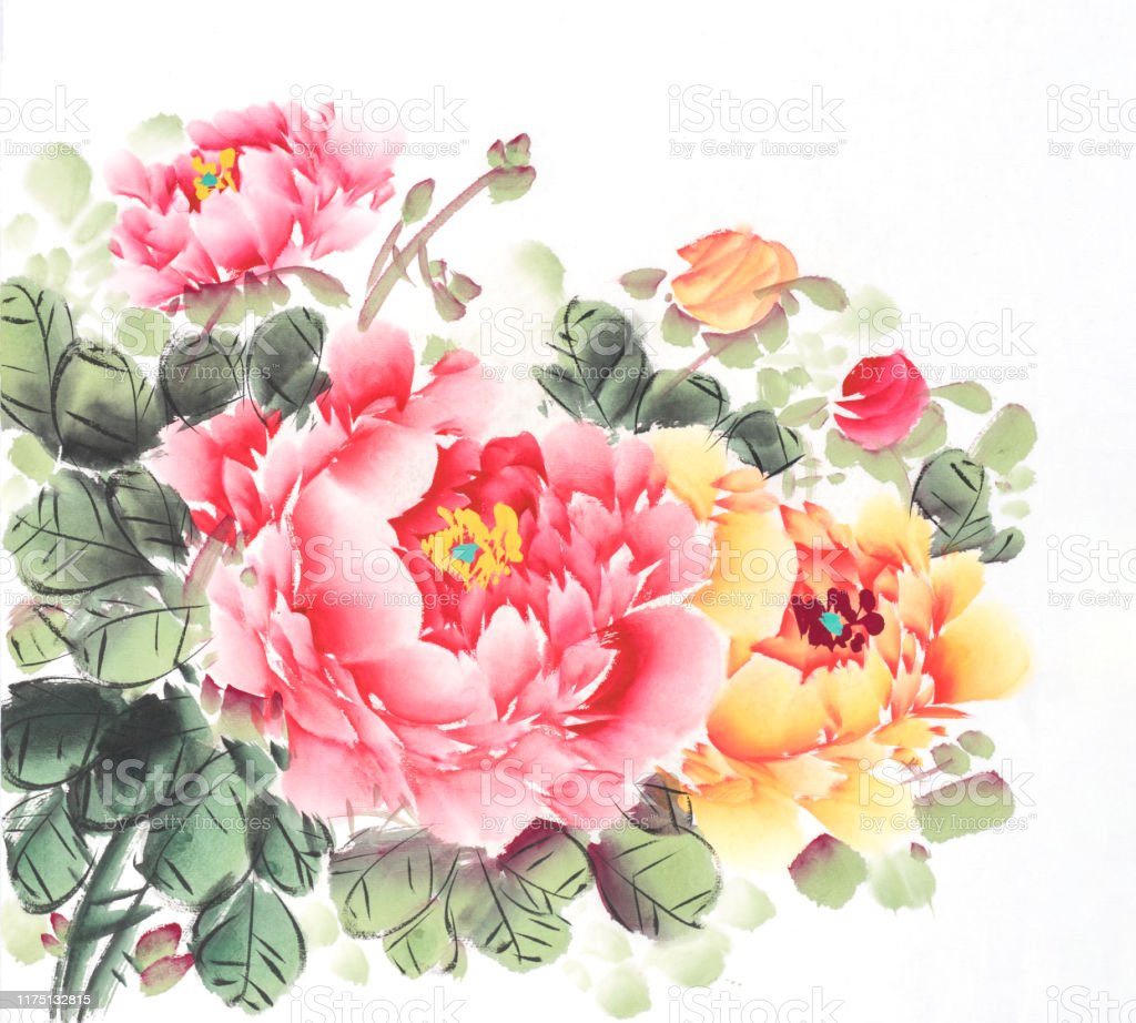 Detail Lukisan Bunga Peony Nomer 3