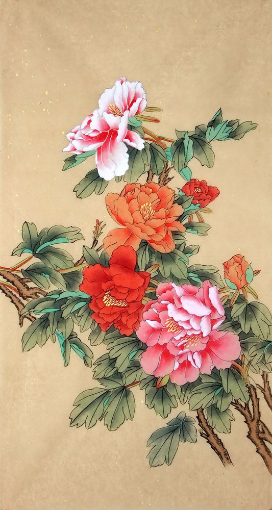 Detail Lukisan Bunga Peony Nomer 27