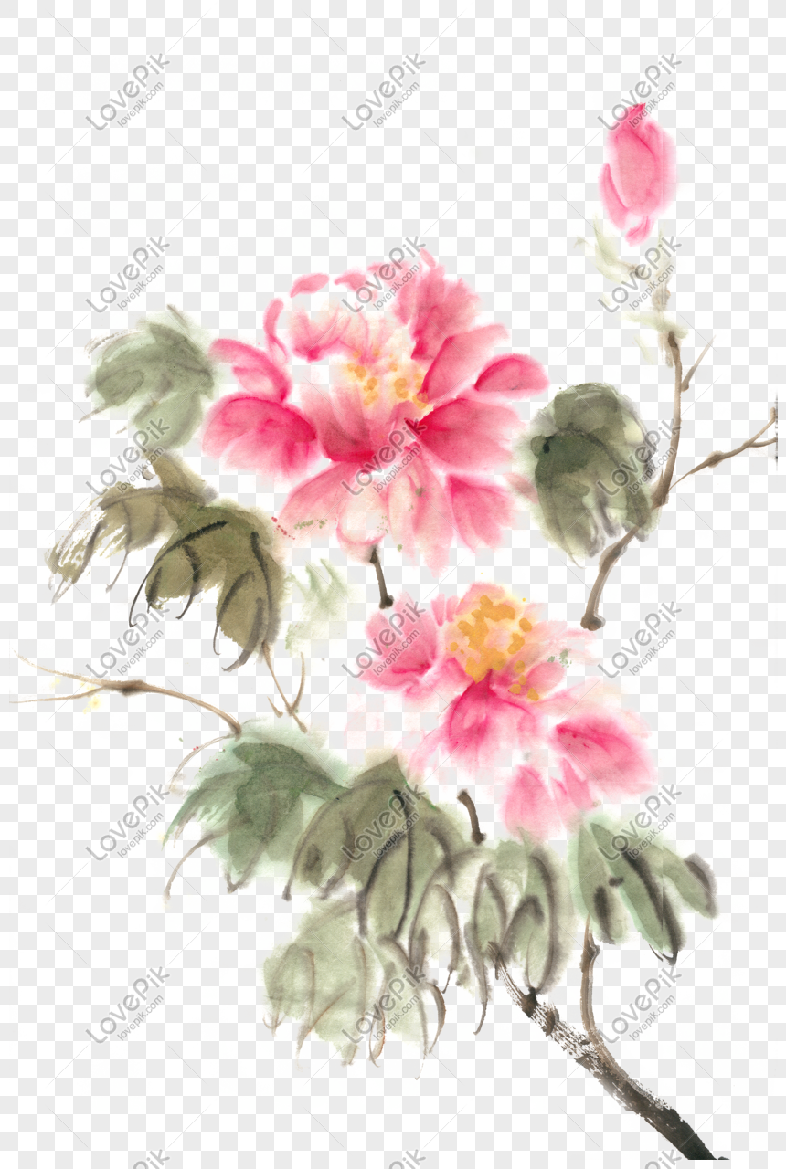 Detail Lukisan Bunga Peony Nomer 44
