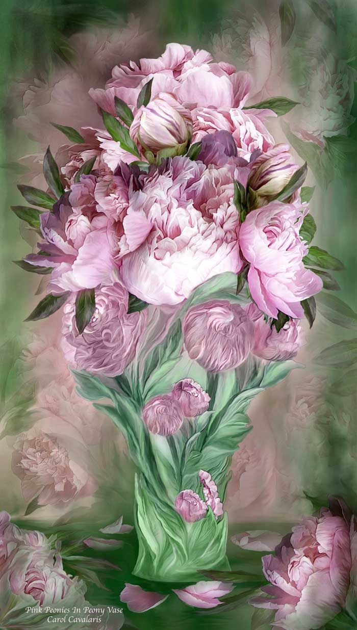 Detail Lukisan Bunga Peony Nomer 7