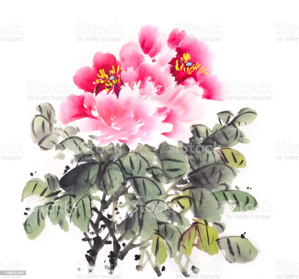 Detail Lukisan Bunga Peony Nomer 10