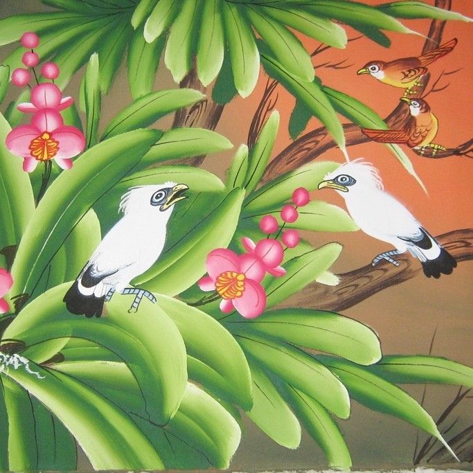 Detail Lukisan Burung Dan Bunga Nomer 49