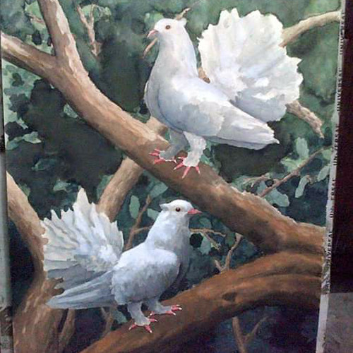 Detail Lukisan Burung Dara Nomer 23