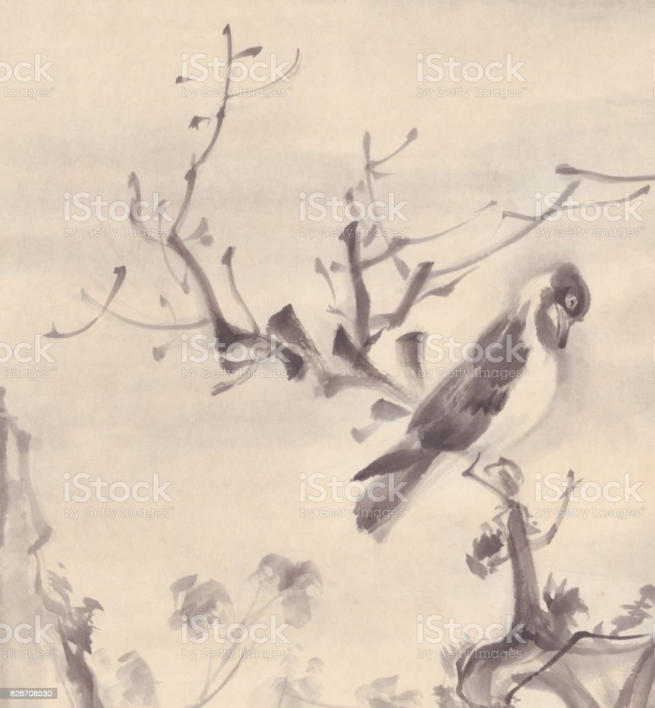 Detail Lukisan Burung Di Pohon Nomer 43