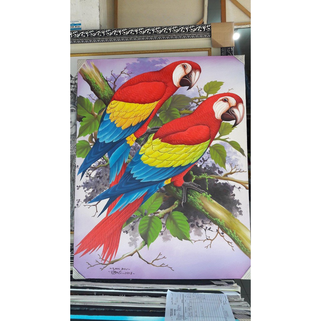 Detail Lukisan Burung Macaw Nomer 47