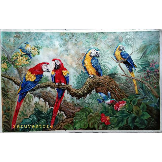 Detail Lukisan Burung Macaw Nomer 8