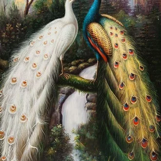 Detail Lukisan Burung Merak Terindah Nomer 10