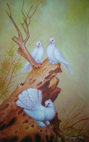 Detail Lukisan Burung Merpati Nomer 16