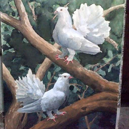 Detail Lukisan Burung Merpati Nomer 26