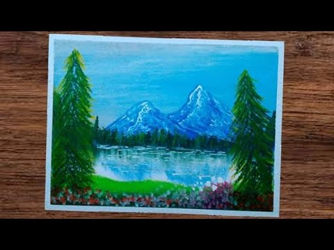 Detail Lukisan Crayon Pemandangan Alam Nomer 46