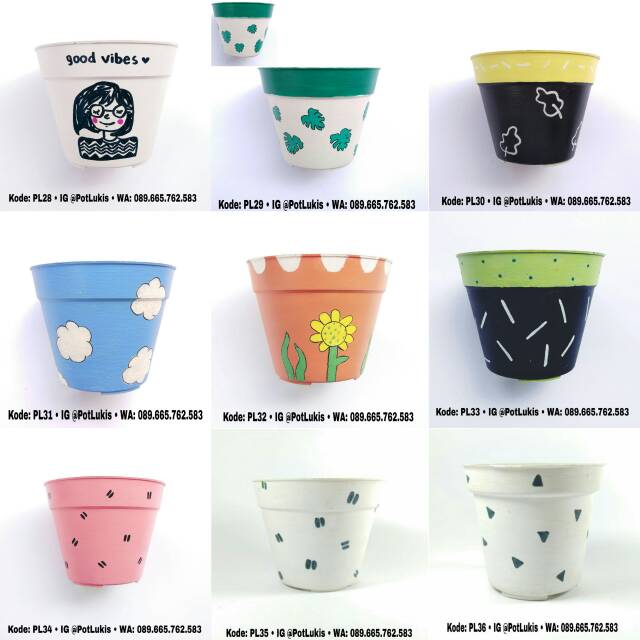 Detail Lukisan Di Pot Bunga Plastik Nomer 23