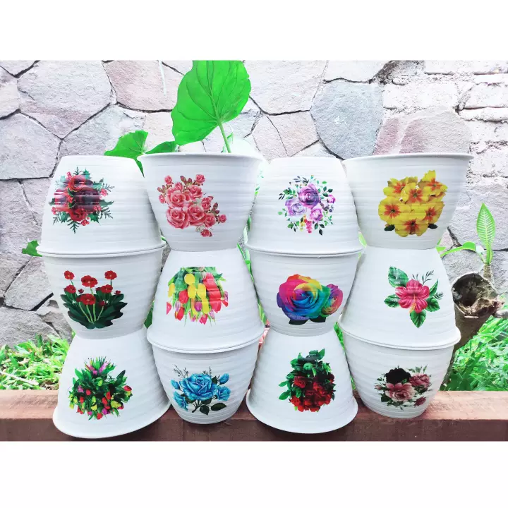 Detail Lukisan Di Pot Bunga Plastik Nomer 28