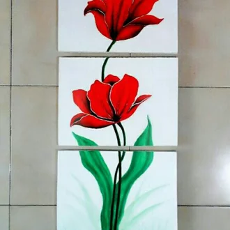 Detail Lukisan Dinding Bunga Nomer 12