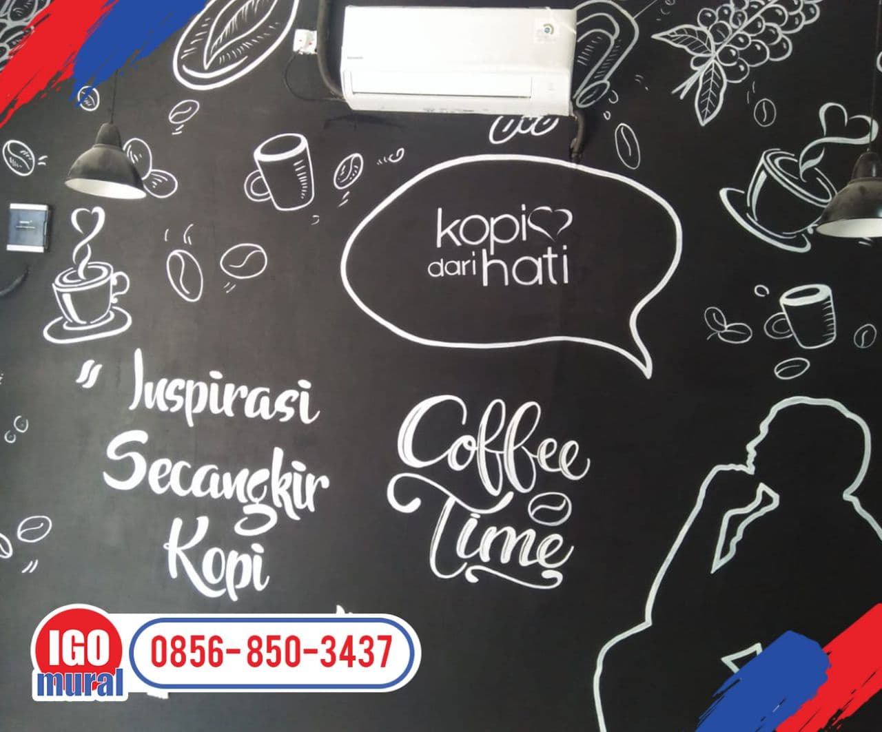 Detail Lukisan Dinding Cafe Hitam Putih Nomer 35