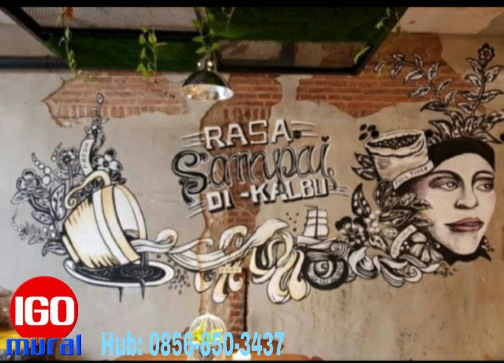 Detail Lukisan Dinding Cafe Simple Nomer 21