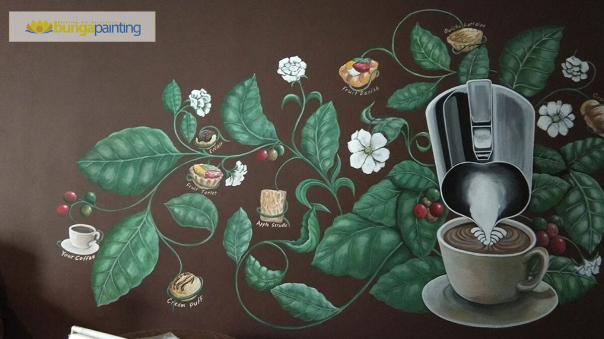 Detail Lukisan Dinding Cafe Simple Nomer 41