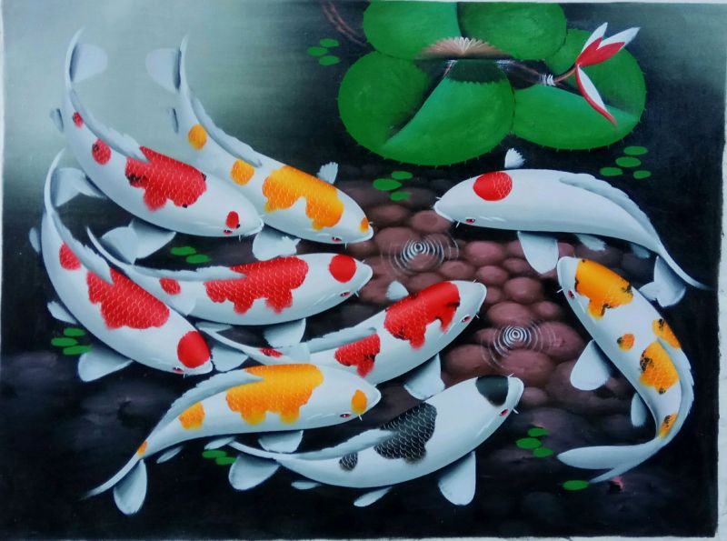 Detail Lukisan Dinding Kolam Ikan Nomer 21