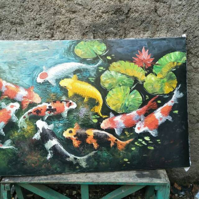 Detail Lukisan Dinding Kolam Ikan Nomer 22