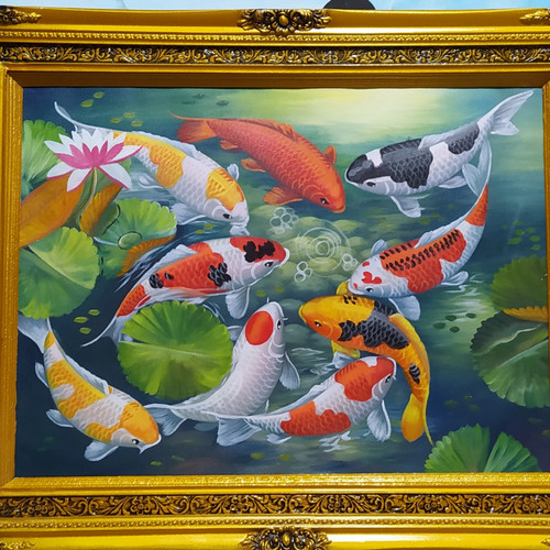 Detail Lukisan Dinding Kolam Ikan Nomer 37