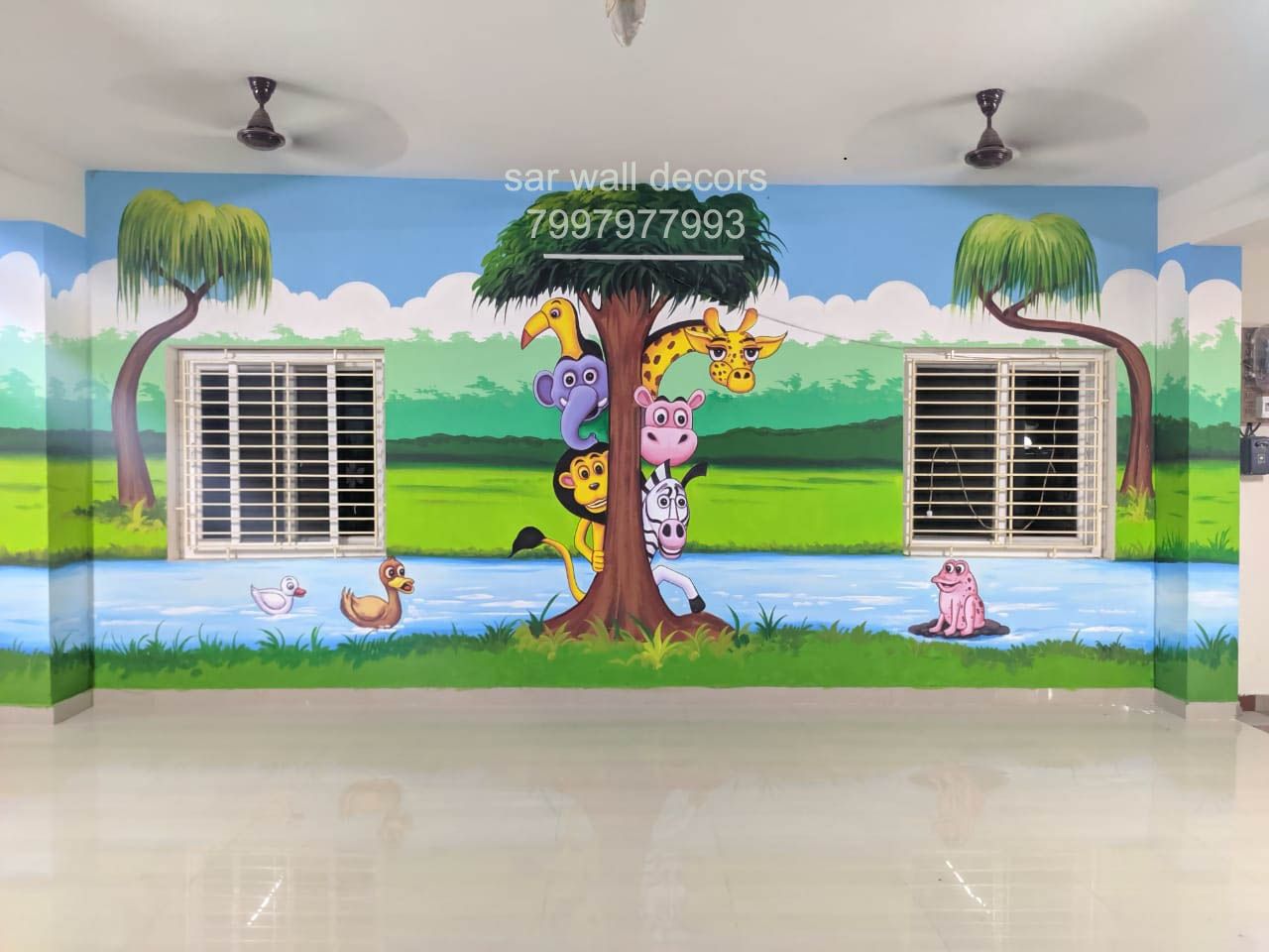 Detail Lukisan Dinding Sekolah Nomer 9