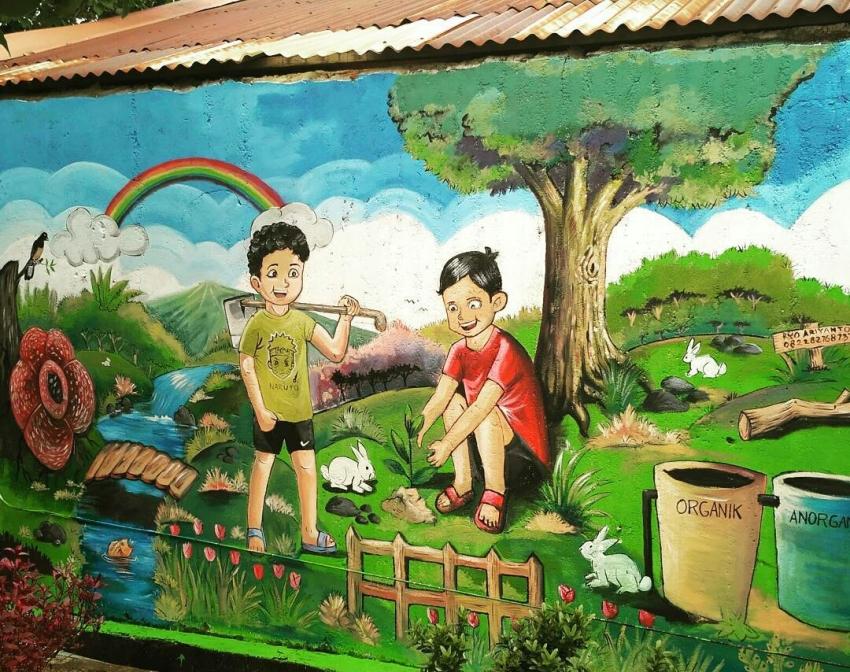 Detail Lukisan Dinding Sekolah Smp Nomer 3
