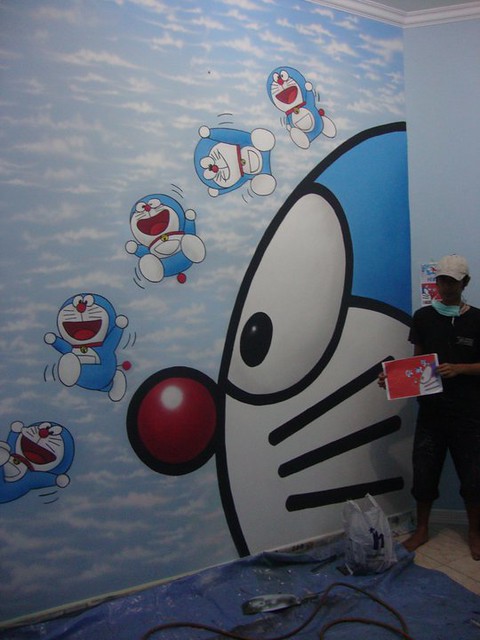 Detail Lukisan Doraemon Di Dinding Kamar Nomer 26