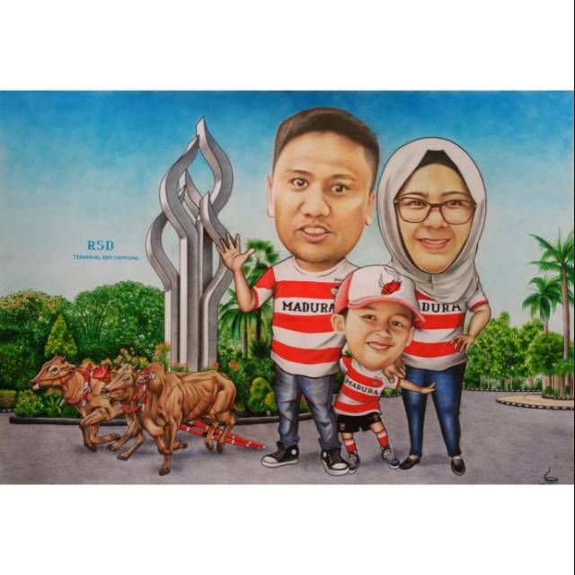 Detail Lukisan Foto Karikatur Nomer 29