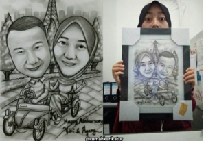 Detail Lukisan Foto Karikatur Nomer 30