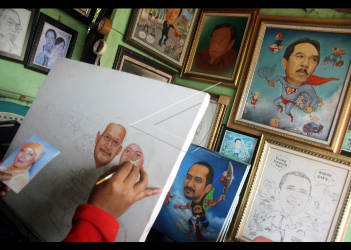 Detail Lukisan Foto Karikatur Nomer 31