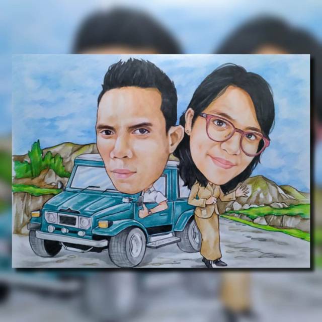 Detail Lukisan Foto Karikatur Nomer 47