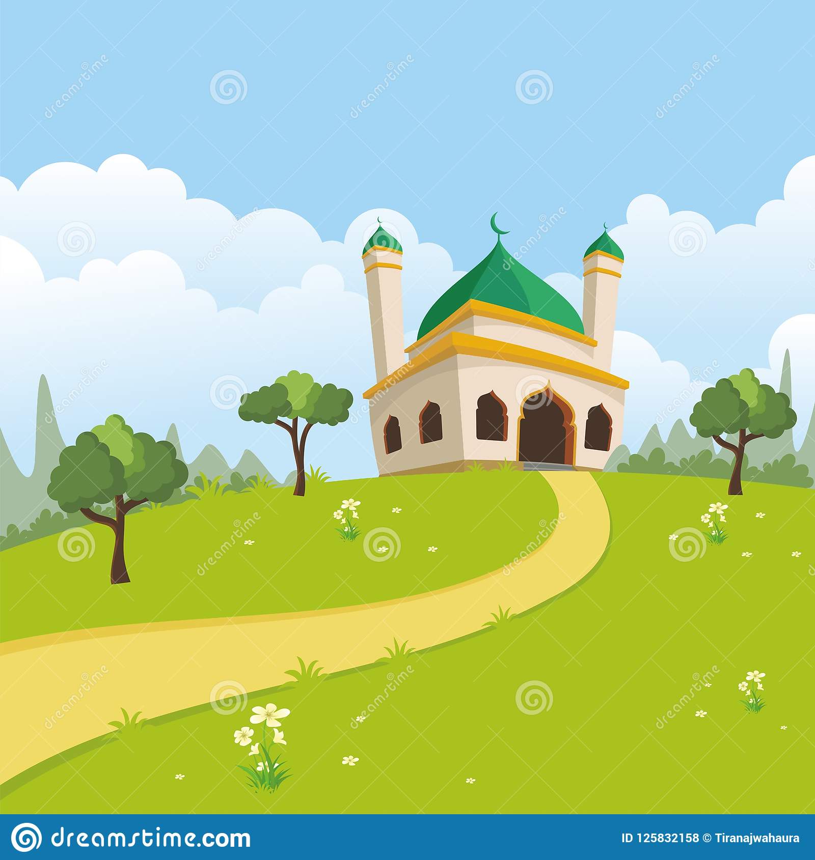 Detail Pemandangan Kartun Islami Nomer 4