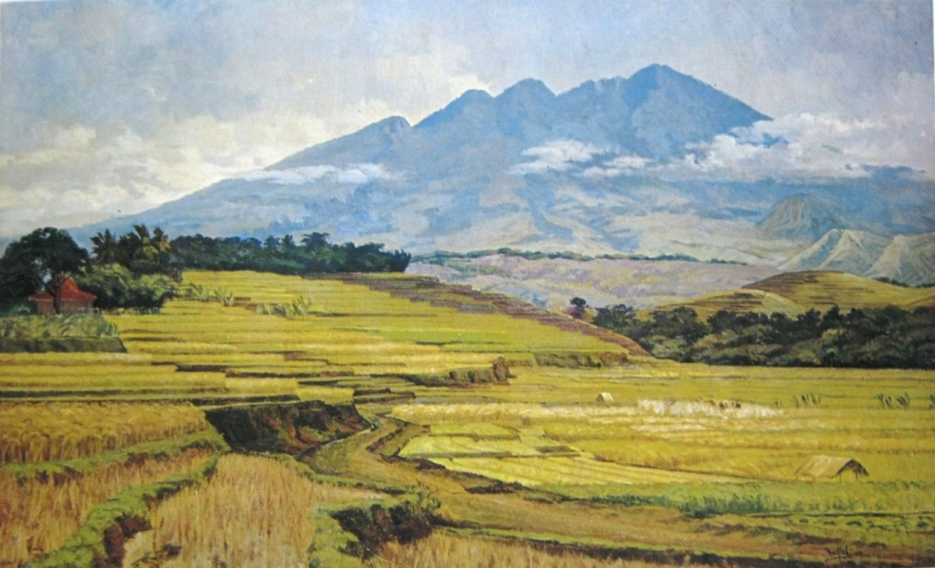 Detail Pemandangan Sawah Dan Gunung Nomer 42