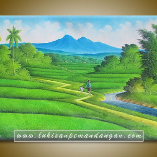 Detail Pemandangan Sawah Hijau Nomer 56