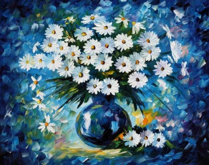 Detail Lukisan Gambar Bunga Aster Nomer 34